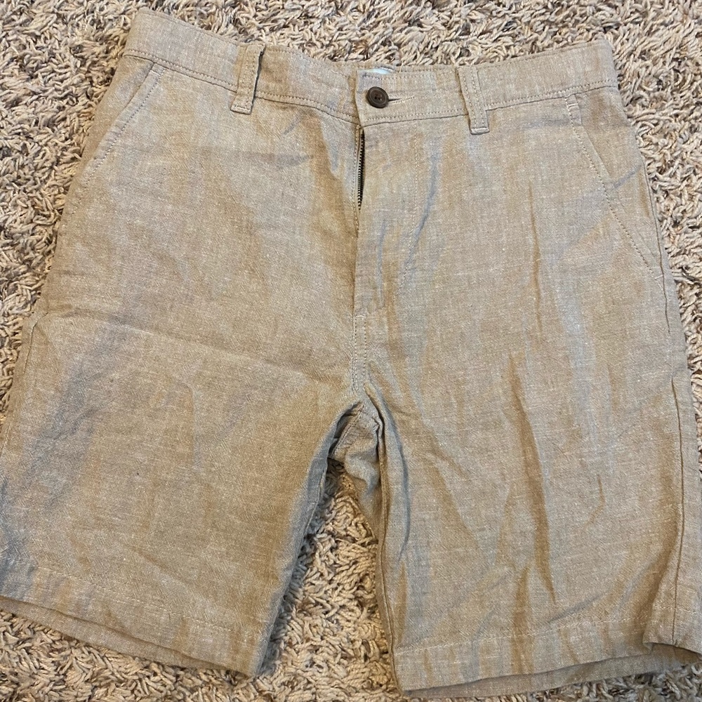 Boys Class Club Khaki Linen shorts EUC size 12